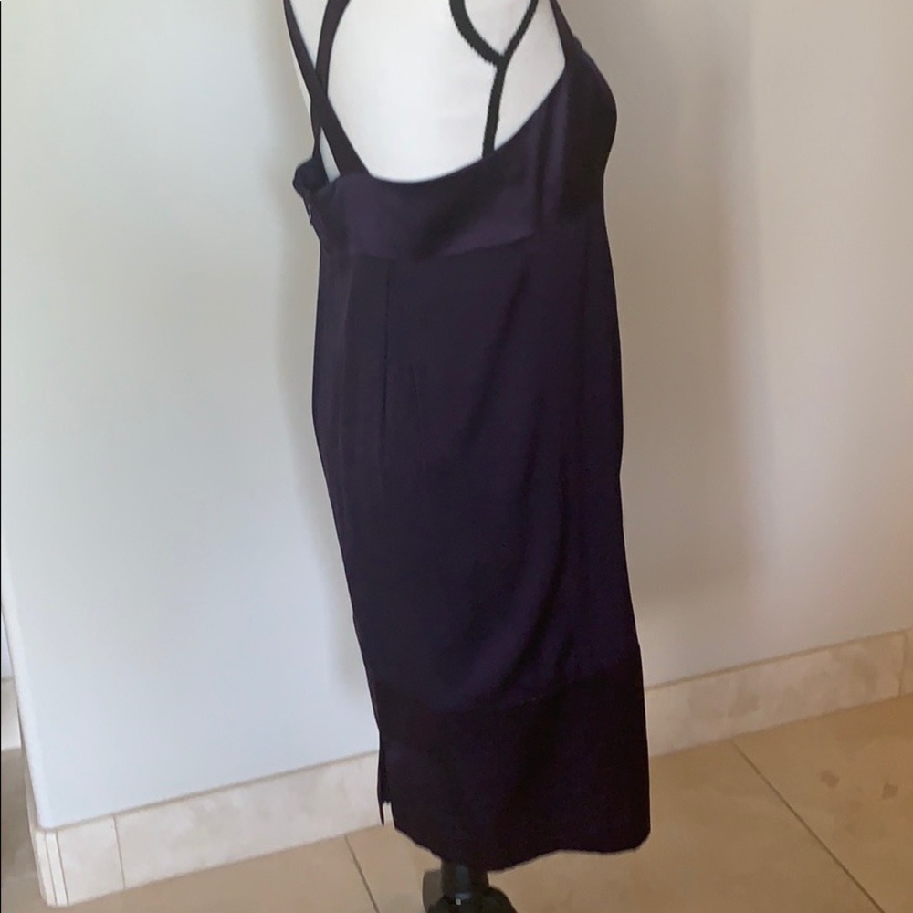 Sleeveless Silk Blend Dress Size 6 Purple Violet - Picture 4 of 7